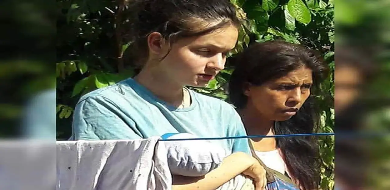 Patricia estava cuidando do bebê, de outra mulher, quando foi encontrada na selva.