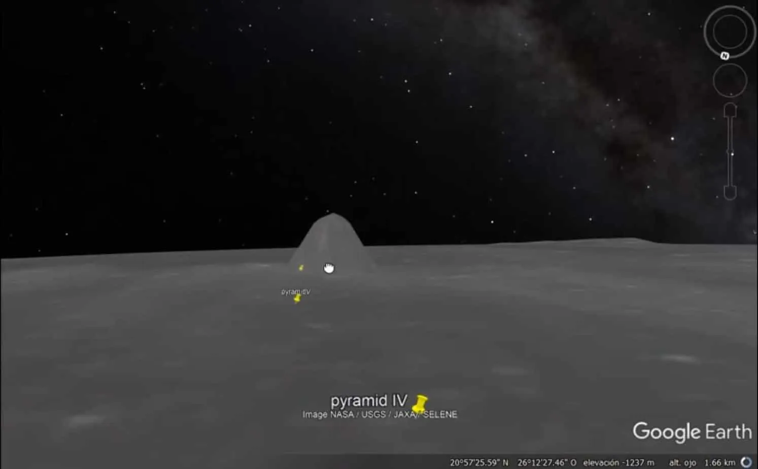 Google moon revela misteriosa estrutura superfície da lua