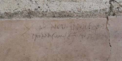 Detalhe do graffiti - foto Parco Archeologico di Pompei