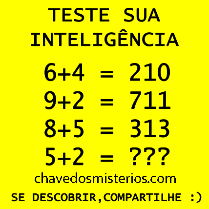 Teste de Inteligência matemática...