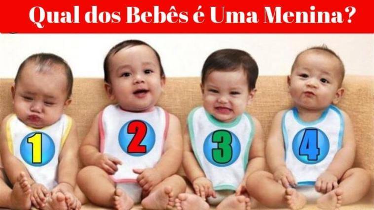 Teste Psicológico Adivinhe Quem Dos 4 Bebês é Uma Menina
