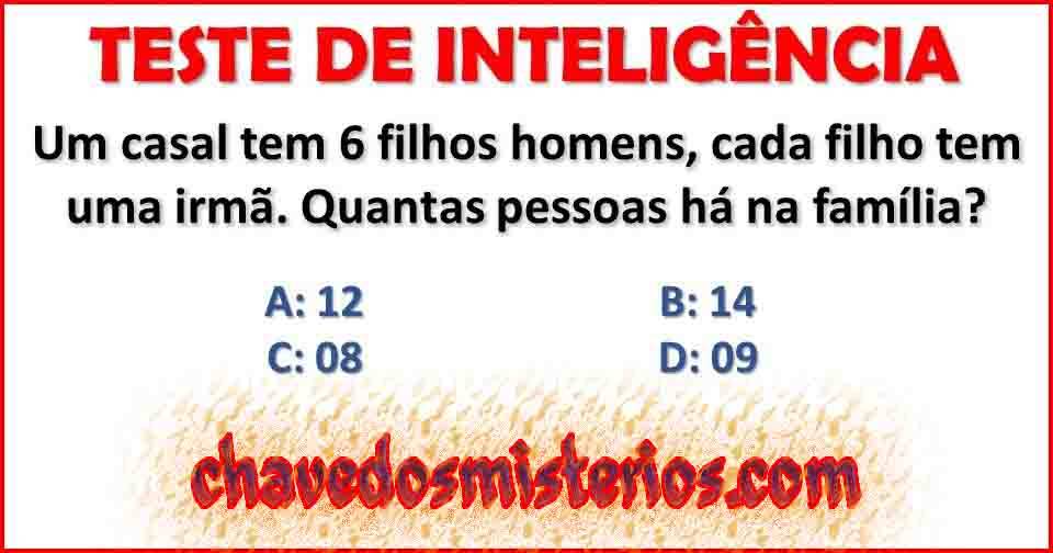 Um casal tem 6 filhos homens, cada filho tem irmã