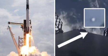 Vários UFOs aparecem durante o lançamento histórico da SpaceX