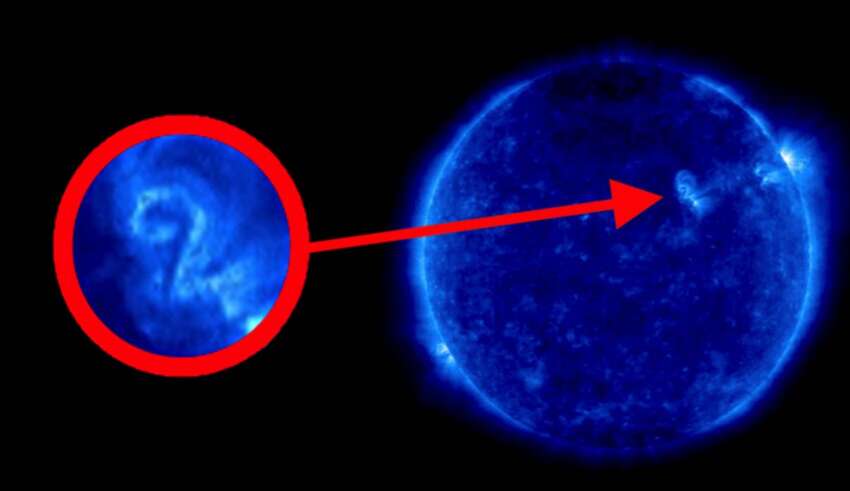Uma imagem da NASA mostra o número “2” na superfície do Sol