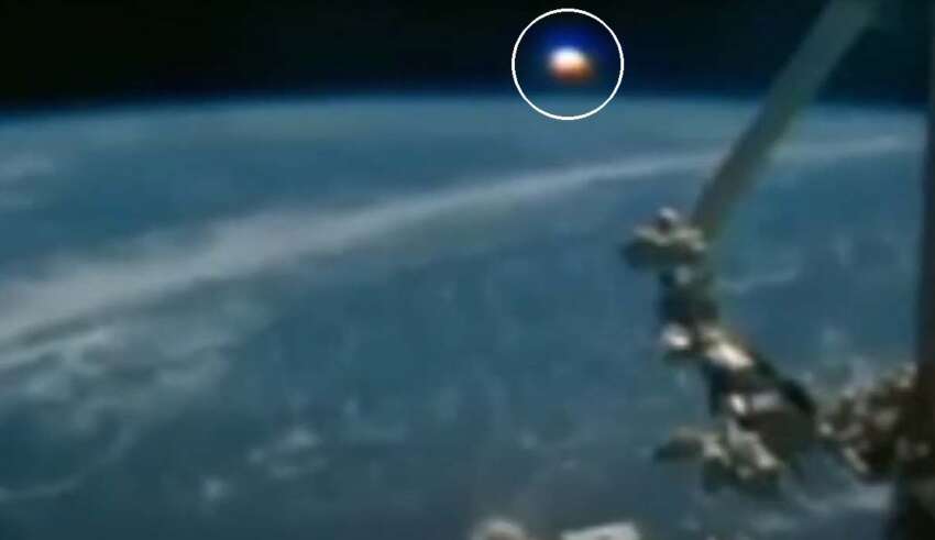 -A Estação Espacial Internacional captura um OVNI gigante do tamanho de um planeta na Terra.