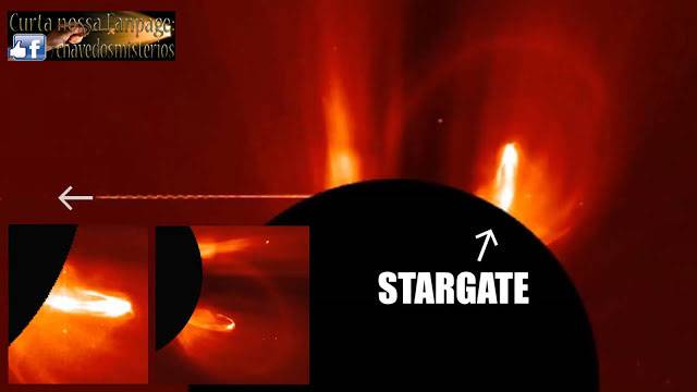 Sonda espacial SOHO fotografa uma nave espacial enorme usando o sol como portal estelar