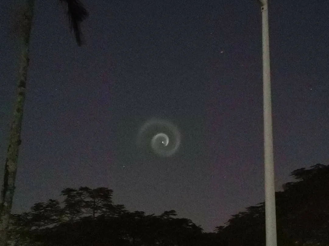 Uma espiral gigante apareceu no céu sobre as Ilhas Fiji
