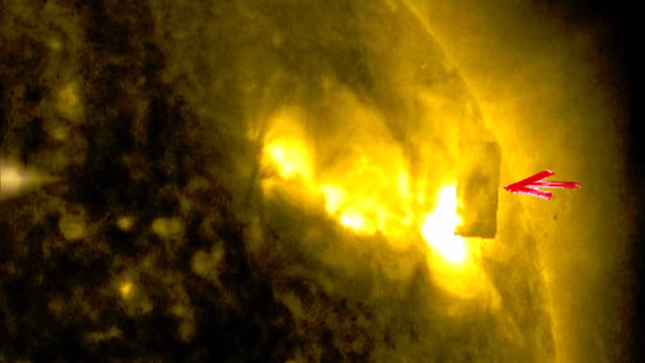 Anomalia retangular aparece no Sol