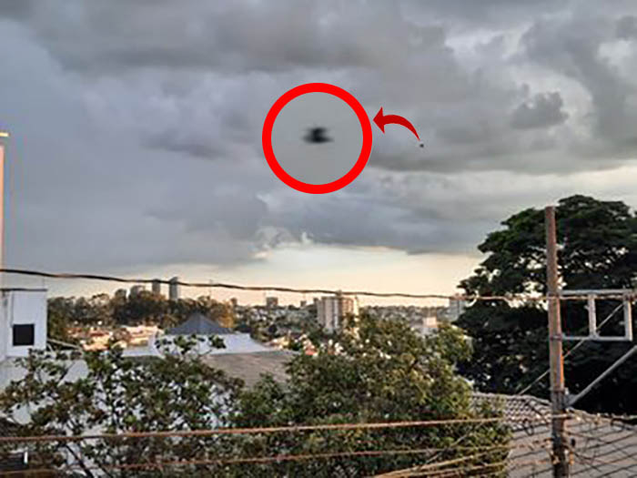 Um morador da cidade de Uberlândia filma um misterioso objeto no céu