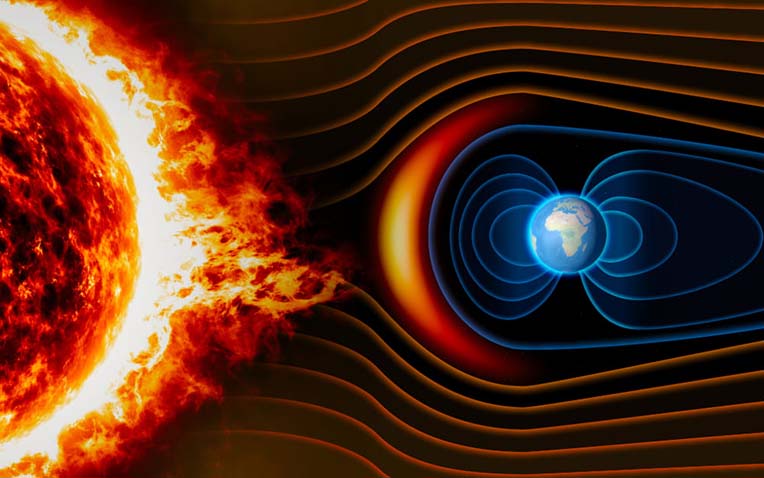 A terra é coberta por fortes tempestades magnéticas