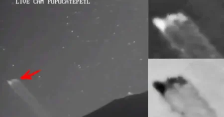 Imagens ao vivo do vulcão Popocatepetl mostraram um OVNI disparando para o céu