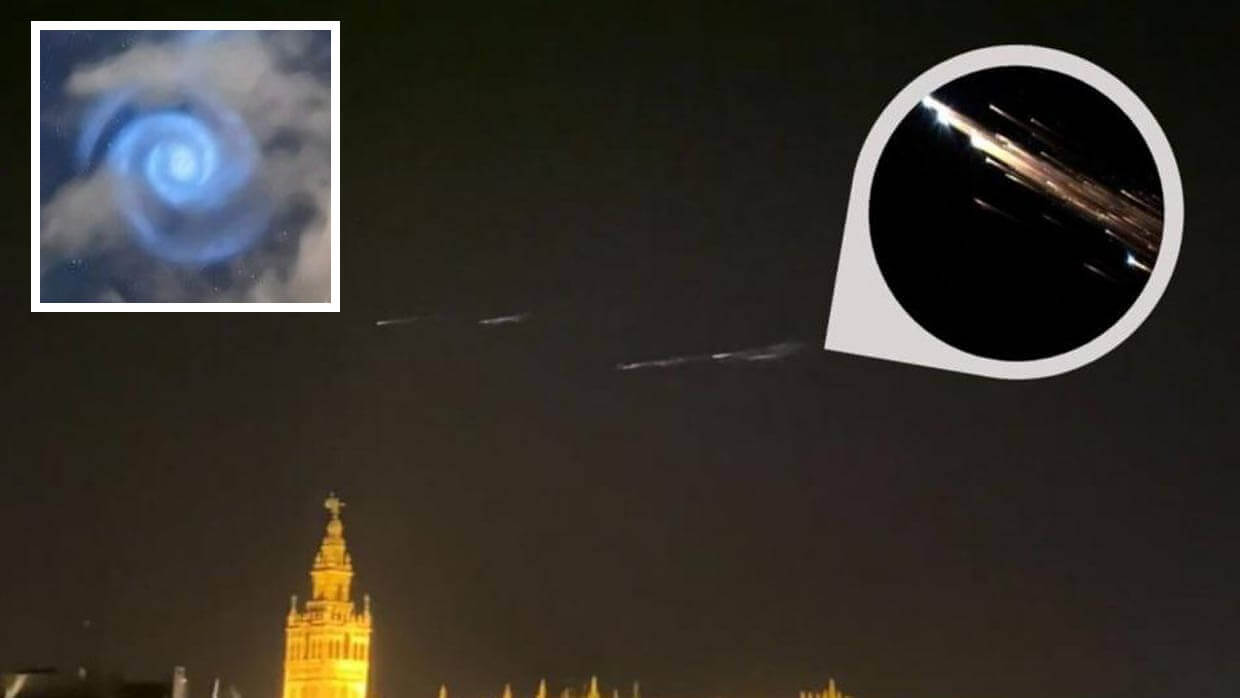 Pânico na Espanha e Nova Zelândia devido à presença de objetos misteriosos nos céus