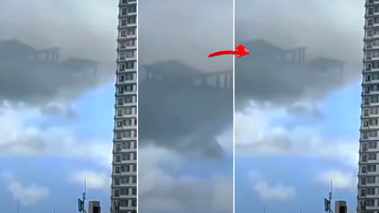 Uma cidade flutuante é testemunhada por dezenas de testemunhas na china
