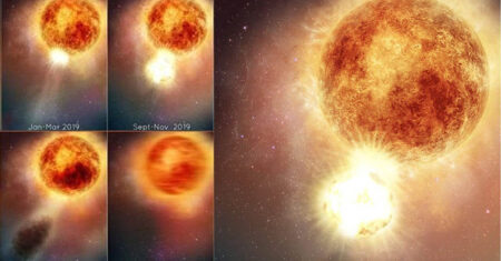 Enorme explosão desprende uma parte da Estrela Betelgeuse e a “escurece”