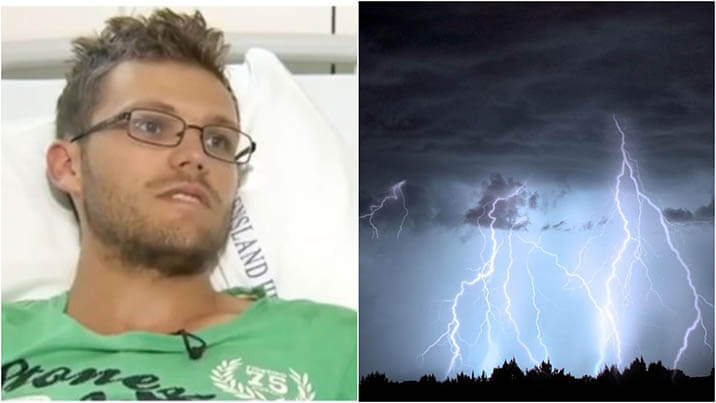 Kristoffer Green foi atingido por um raio em 2015