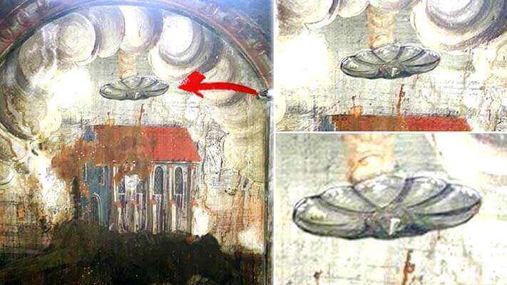 Um “objeto não identificado” é descoberto em uma antiga pintura de parede na Romênia