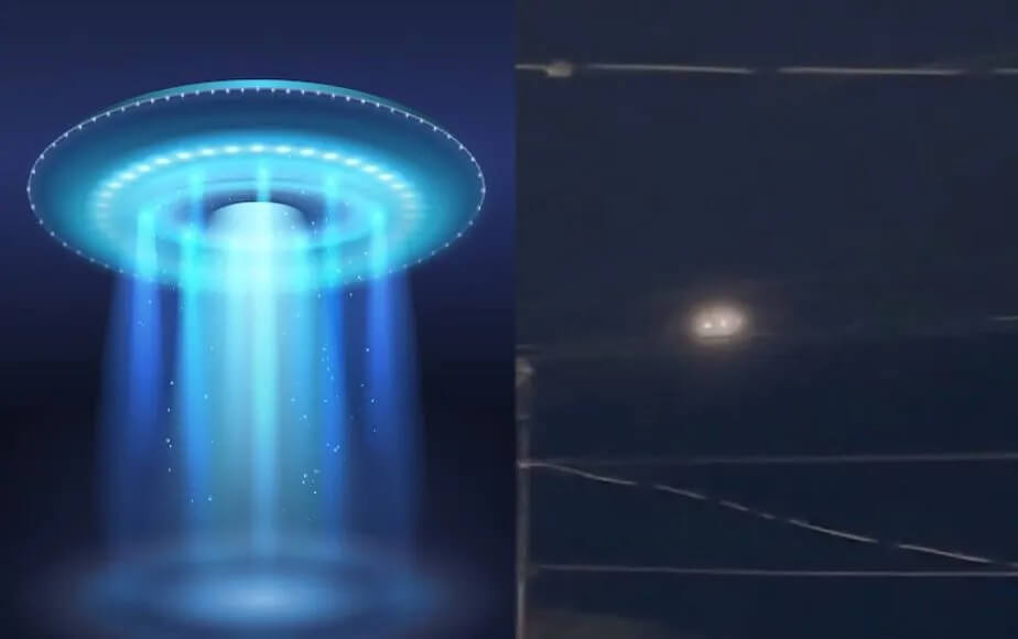 Um enorme OVNI com luzes giratórias apareceu sobre o México