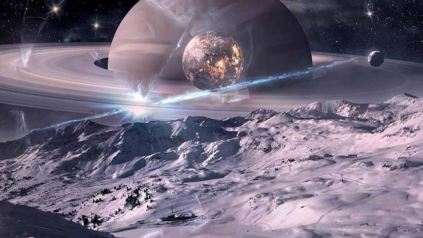 Um objeto estranho parece abrir um portal perto de Saturno e é capturado em vídeo por um especialista.