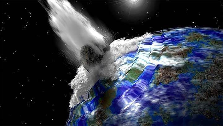 Efeito de um asteroide