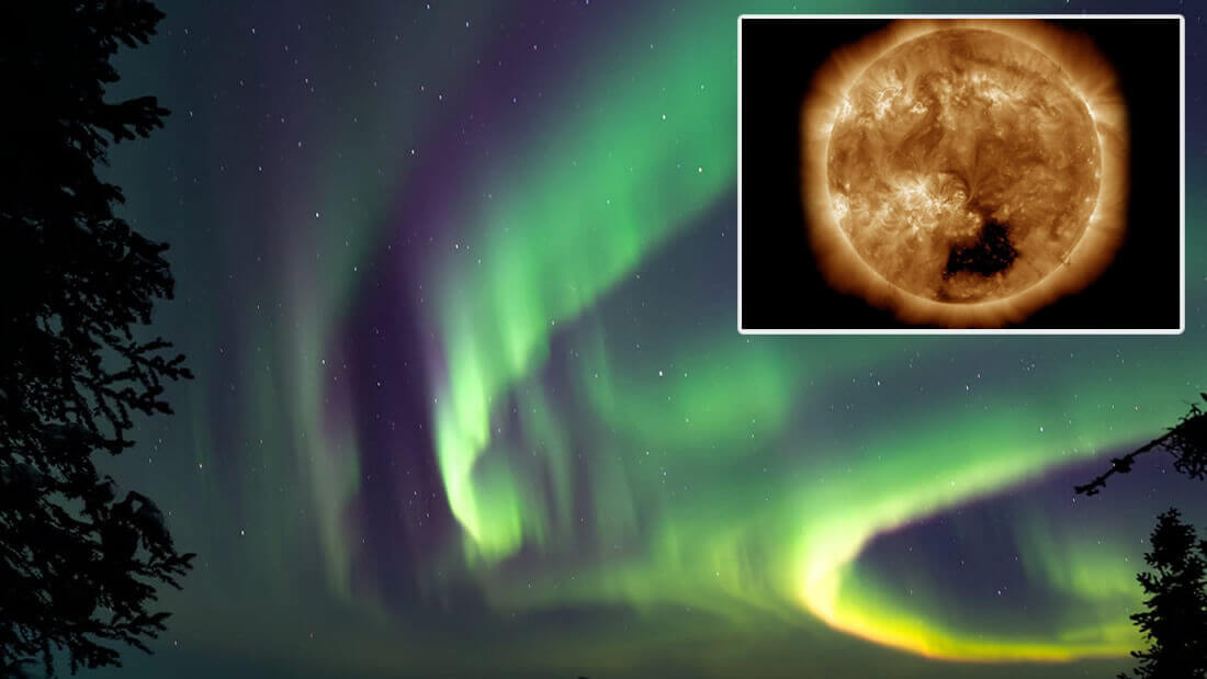 Detectam um buraco no Sol que gerou luzes do norte incomuns