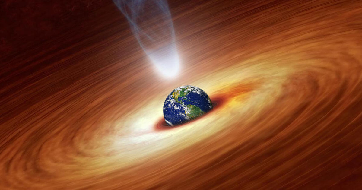 O planeta Terra poderia estar dentro de um buraco negro