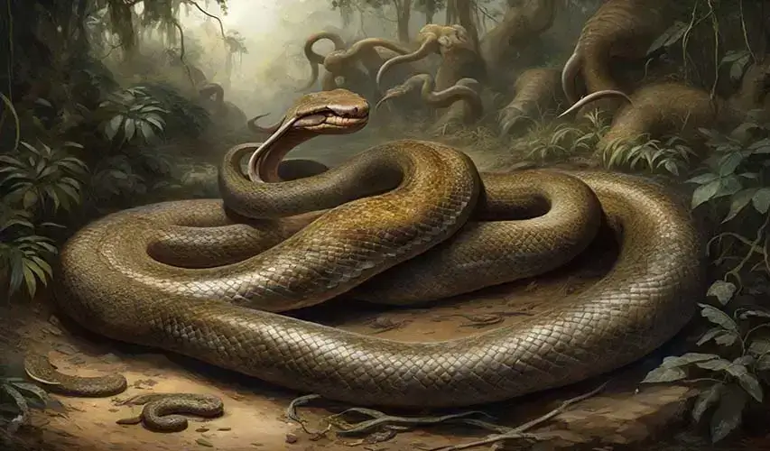 A antiga cobra, pesando uma tonelada.