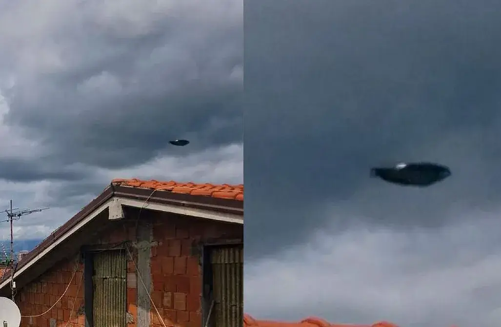 Mulher fotografou um OVNI claramente visível de sua varanda