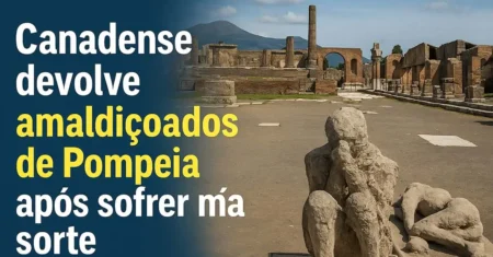 Uma mulher canadense devolve artefatos que roubou de Pompeia, alegando que os itens “amaldiçoados” lhe causaram azar