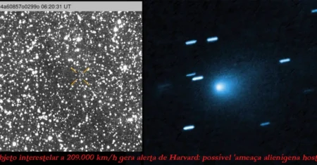 Objeto interestelar a 209.000 km/h gera alerta de Harvard: possível ‘ameaça alienígena hostil’