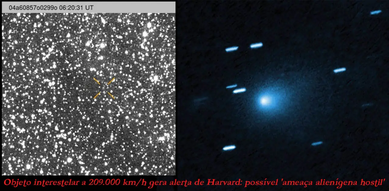 Objeto interestelar a 209.000 km gera alerta de Harvard possível ameaça alienígena hostil